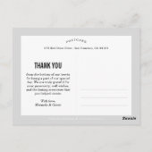 驚くほど台本結婚化された写真サンキューカード ポストカード (裏面)