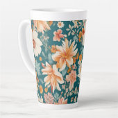 驚くほど繊細な花 カフェラテマグ (左アングル)