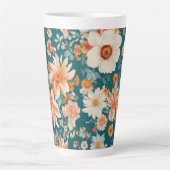 驚くほど繊細な花 カフェラテマグ (正面)