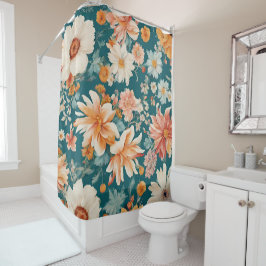 驚くほど繊細な花 シャワーカーテン