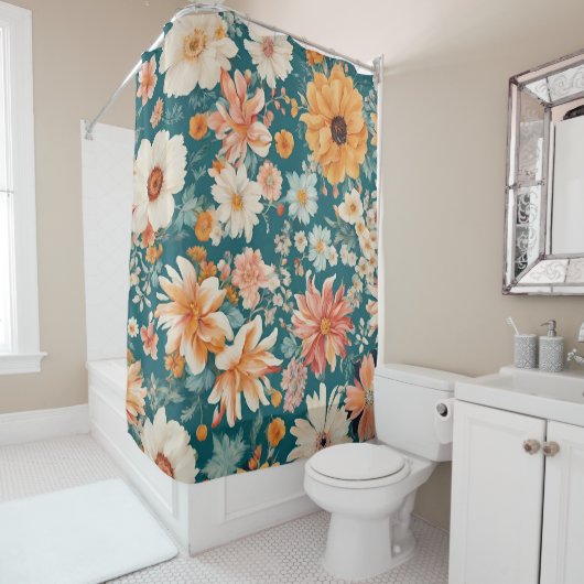 驚くほど繊細な花 シャワーカーテン (インサイチュ)