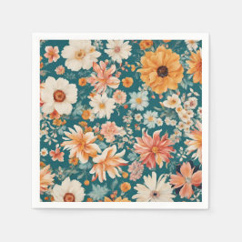 驚くほど繊細な花 スタンダードカクテルナプキン