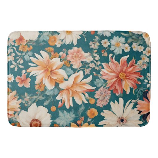 驚くほど繊細な花 バスマット (正面)