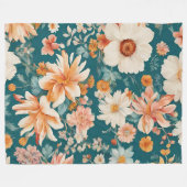 驚くほど繊細な花 フリースブランケット (正面(横))