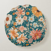 驚くほど繊細な花 ラウンドクッション (裏面)
