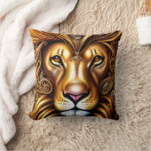 驚くほど美しいゴールデンライオン クッション (ブランケット)