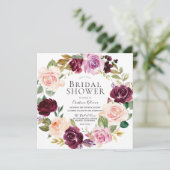 驚くほど美しいフローラリースブライダルシャワー 招待状 (スタンド正面)