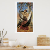 驚くほど美しビクトリアンいアートマーメイドプリント ポスター (キッチン)