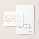 驚く行為無し-おもしろいな新婦付添人の提案 箔カード (ディスプレー)