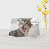 驚すごいいた誕生日子猫! カード (黄色い花)