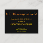 驚エレガントきパーティの招待状 名刺 (裏面)