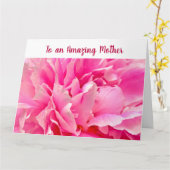 驚エレガントくべき母親の患者の親切な愛の牡丹 カード (黄色い花)