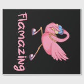 驚クールくべきダビングフラミンゴ ラッピングペーパー (フラット)