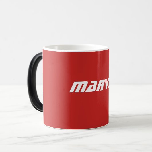 驚嘆のコーヒー・マグ(赤い) モーフィングマグカップ (正面左)