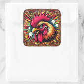 "驚愕のマッド・ルースター"  スクエアシール (バッグ)