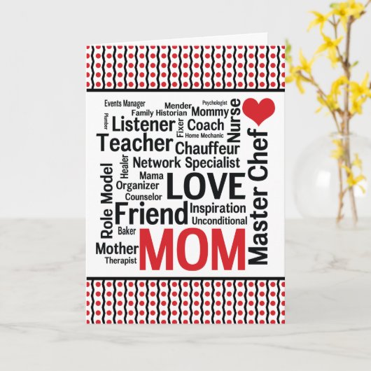 驚数々のくべき仕事の母 – 母の日用カード カード (黄色い花)