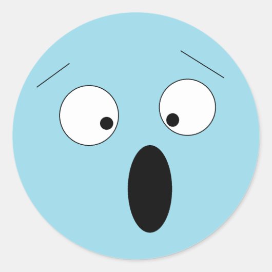 驚淡い色のいた間抜け顔 ラウンドシール (正面)