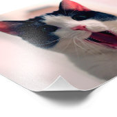 驚熱狂するいた若い猫は大きな目をする フォトプリント            (角)