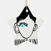 驚異が-種類を選んで下さい-親切さのワイシャツあって下さい セラミックオーナメント (右)