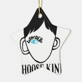 驚異が-種類を選んで下さい-親切さのワイシャツあって下さい セラミックオーナメント (左)