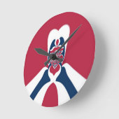 驚異の抽象的E.T.アートプリント ラウンド壁時計 (傾斜)