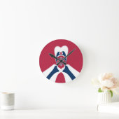 驚異の抽象的E.T.アートプリント ラウンド壁時計 (ホーム)