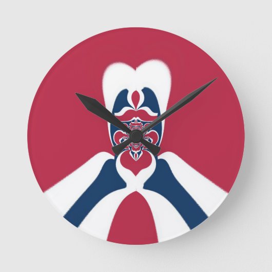 驚異の抽象的E.T.アートプリント ラウンド壁時計 (正面)