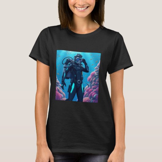 驚異の未来潜水士 Tシャツ (正面)