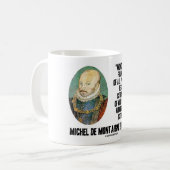 驚異は哲学Montaigneの基礎です コーヒーマグカップ (正面左)