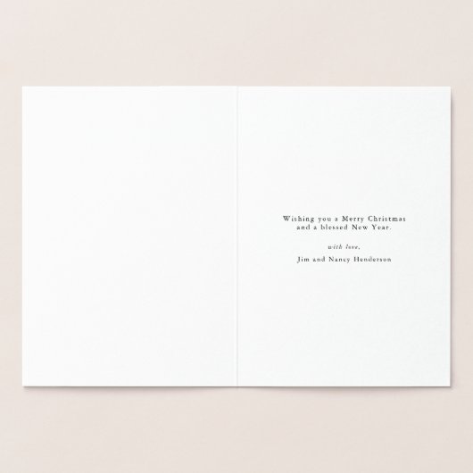 驚異宗教ホイルのクリスマスカードの星 箔カード (内部)