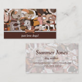 驚異犬のカスタムな犬のデザインのドッグウォーカー 名刺 (正面/裏面)