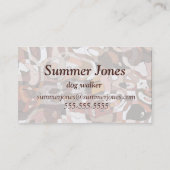 驚異犬のカスタムな犬のデザインのドッグウォーカー 名刺 (裏面)