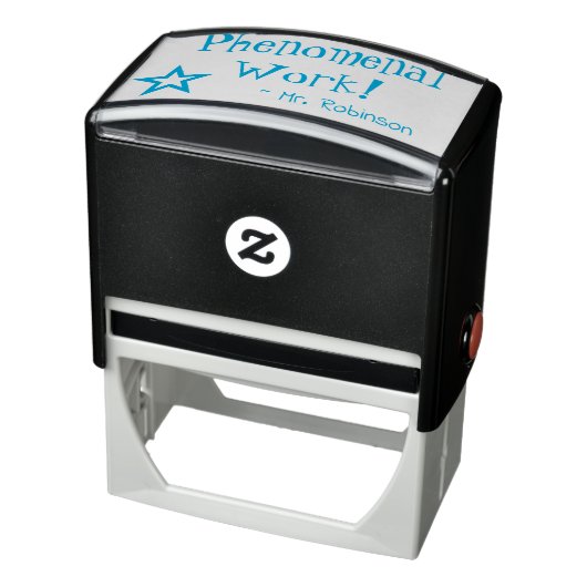 「驚異的な仕事!」+チューターの名前ラバースタンプ セルフインキングスタンプ (商品)