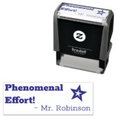 "驚異的な努力！" +チューター名ラバースタンプ セルフインキングスタンプ (インサイチュ)