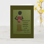 驚異的な女性引用文グリーティングカード カード (黄色い花)