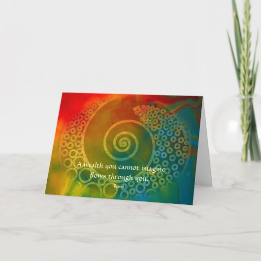 驚異Rumiおよび詩的な芸術の世界 カード (正面)