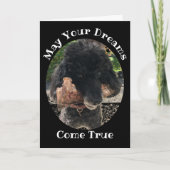 骨おもしろい犬カード付き誕生日 カード (正面)