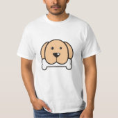 骨おもしろい犬 Tシャツ (正面)