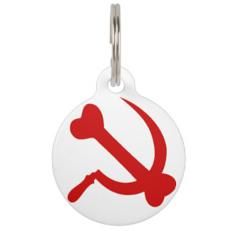 骨および鎌のドッグタッグ ペット ネームタグ