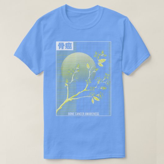 骨がん認識度桜さくらんぼ花 Tシャツ (デザイン正面)