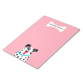 骨がパーソナライズされた犬 ノートパッド (アングル)