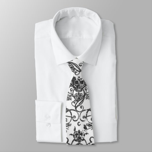 骨が交差した図形のタイ ネクタイ (タイ)