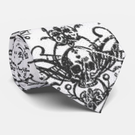 骨が交差した図形のタイ ネクタイ (ロール)