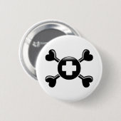 骨が交差した図形の外科技術 缶バッジ (正面&裏面)