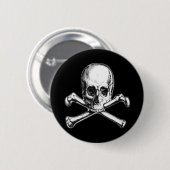 骨が交差した図形 缶バッジ (正面&裏面)