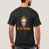 骨が痛い!燃えるスカルTシャツ Tシャツ (裏面)