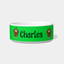 骨が緑の茶色パーソナライズされたの犬