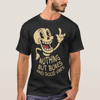 骨だけどポジティブ Tシャツ