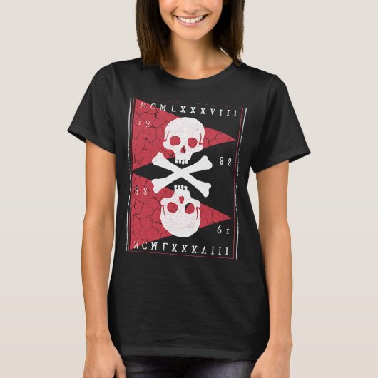 骨とスカル海賊1 Tシャツ (正面)