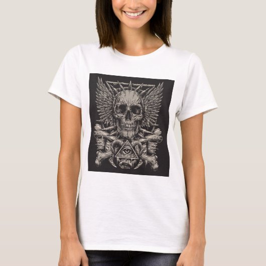 骨とスカル Tシャツ (正面)